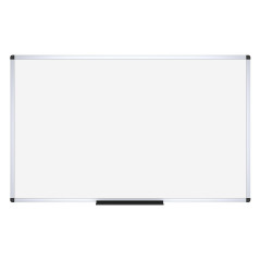 VIZ-PRO Tableau Blanc Magnétique, Cadre en Aluminium, Effaçable à Sec, 150 x 90 cm