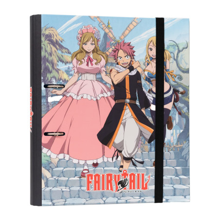 Grupo Erik - Classeur A4 2 Anneaux - Fairy Tail, Classeur Rigide 2 Anneaux, Format 27 x 32 cm, Fournitures Scolaires, Organiseur