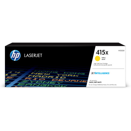 HP Cartouche de toner 415X, W2032X, Original, Compatible avec HP LaserJet Pro M454dn, M454dw, M479dw, M479fdn, M479fdw et M479fn