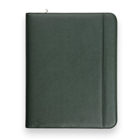 Vebon® Porte-Documents A4 Grand Rome I Double Fermeture éclair + Pince I Porte-Documents de conférence + Sacoche pour Ordinateur