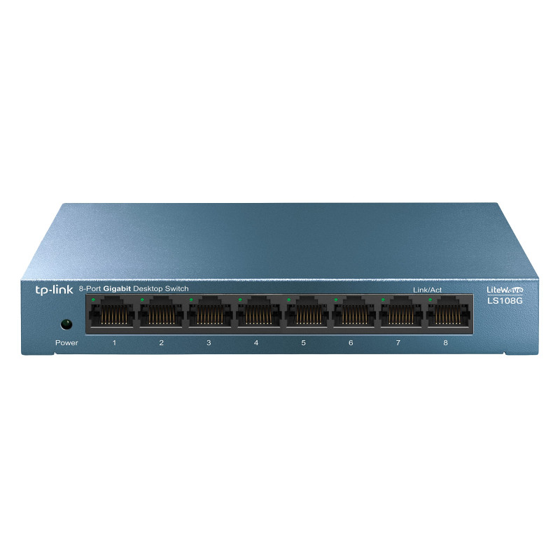 TP-Link Switch Gigabit 8 Ports RJ45 (LS108G) Métal 10/100/1000 Mbps, Switch Ethernet idéal pour étendre Le réseau câblé pour Les TP-Link Switch Gigabit 8 Ports RJ45 (LS108G) Métal 10/100/1000 Mbps, Switch Ethernet idéal pour étendre Le réseau câblé pour Les