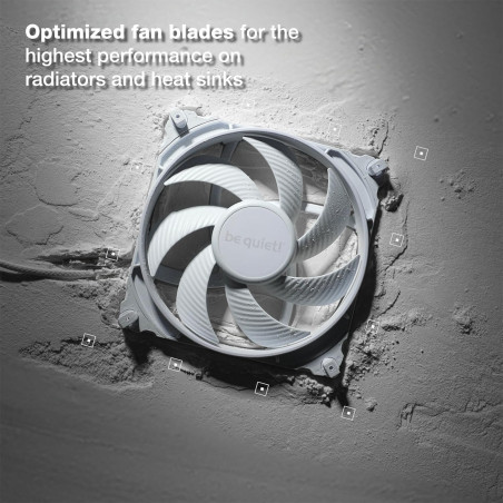 be quiet! Silent Wings 4 140mm PWM high-speed White ventilateur, pales optimisées, une performance extraordinairement élevée, un