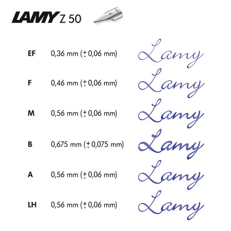 Lamy Z50 plume épaisses Acier