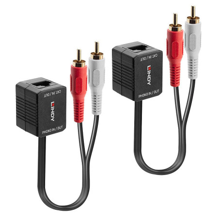 Lindy Kit Extender Audio stéréo Cat.5/6, 100m