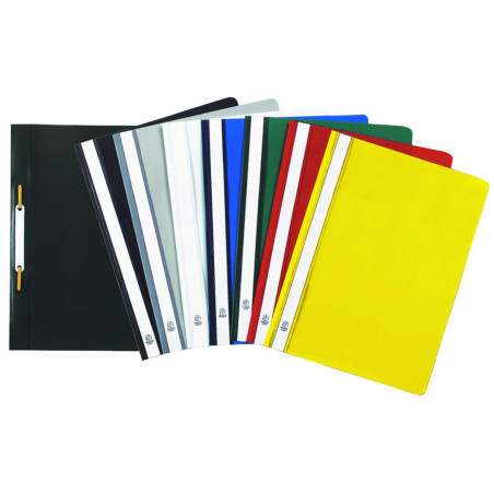 Exacompta - Réf. 449215B - Paquet de 25 chemises de présentation à lamelles - couverture en PP qualité standard - étiquette sur