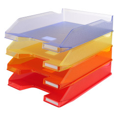 Exacompta - Réf. 113224D - 1 corbeille à courrier COMBO MIDI - dimensions utiles 34 x 25 x 6,5 cm - pour format A4 + - peut cont