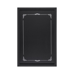 Bi-Office - Tableau Noir pour Craie décoratif, 60 x 40 cm, Cadre noir