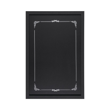 Bi-Office - Tableau Noir pour Craie décoratif, 60 x 40 cm, Cadre noir
