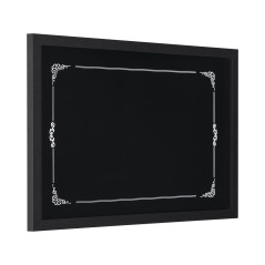 Bi-Office - Tableau Noir pour Craie décoratif, 60 x 40 cm, Cadre noir