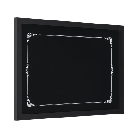 Bi-Office - Tableau Noir pour Craie décoratif, 60 x 40 cm, Cadre noir