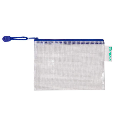 Tarifold Fr 509061- Lot de 8 Pochettes Plastique Format A6 Zip, Fermeture éclair Document Chemises transparentes Dossier pour Bu