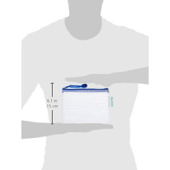 Tarifold Fr 509061- Lot de 8 Pochettes Plastique Format A6 Zip, Fermeture éclair Document Chemises transparentes Dossier pour Bu