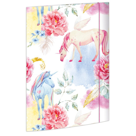 RNK Verlag RNK 45327 Chemise à dessin licorne, 310 x 440 mm, DIN A3, avec fermeture élastique, 1 pièce