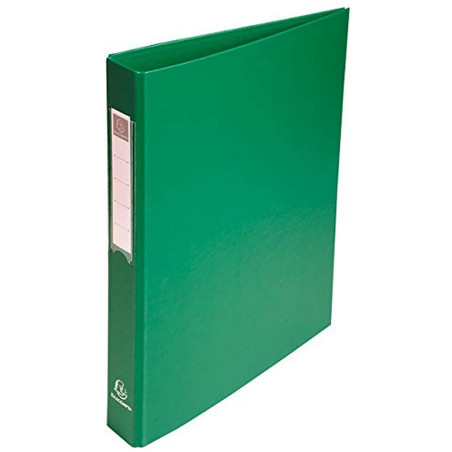 Exacompta - réf. 51383E - Carton de 10 classeurs rembordés PP - 4 anneaux ronds diamètre 25 mm - Dos 40 mm - Dimensions extérieu