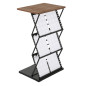 DISPLAY SALES - Présentoir Porte-brochures Noir avec Plateau en Bois | Porte-brochure Pliable en métal avec 6 Compartiments de R DISPLAY SALES - Présentoir Porte-brochures Noir avec Plateau en Bois | Porte-brochure Pliable en métal avec 6 Compartiments de R