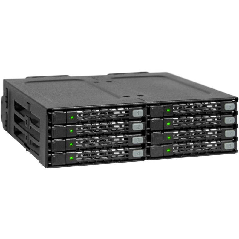 Icy Dock Backplane Cage, Rack Mobile Robuste, boîtier de Rack Tout en métal Hot Swap pour 8 SSD Or HDD de 2,5" SATA/SAS dans 1 B Icy Dock Backplane Cage, Rack Mobile Robuste, boîtier de Rack Tout en métal Hot Swap pour 8 SSD Or HDD de 2,5" SATA/SAS dans 1 B