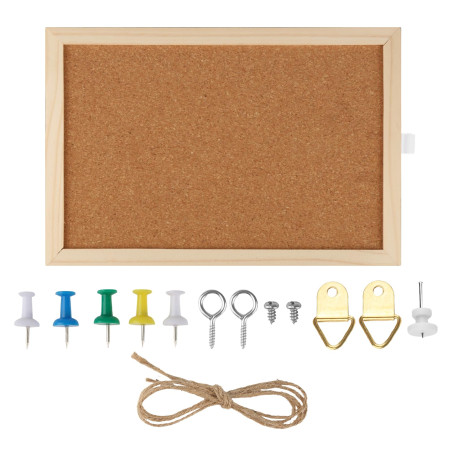 Tableau Liege Mural, 30 X 20 Cm Tableau En Liege En Bois Peut être Utilisé Comme Tableau D'affichage, Tableaux En Liège Pour Laf
