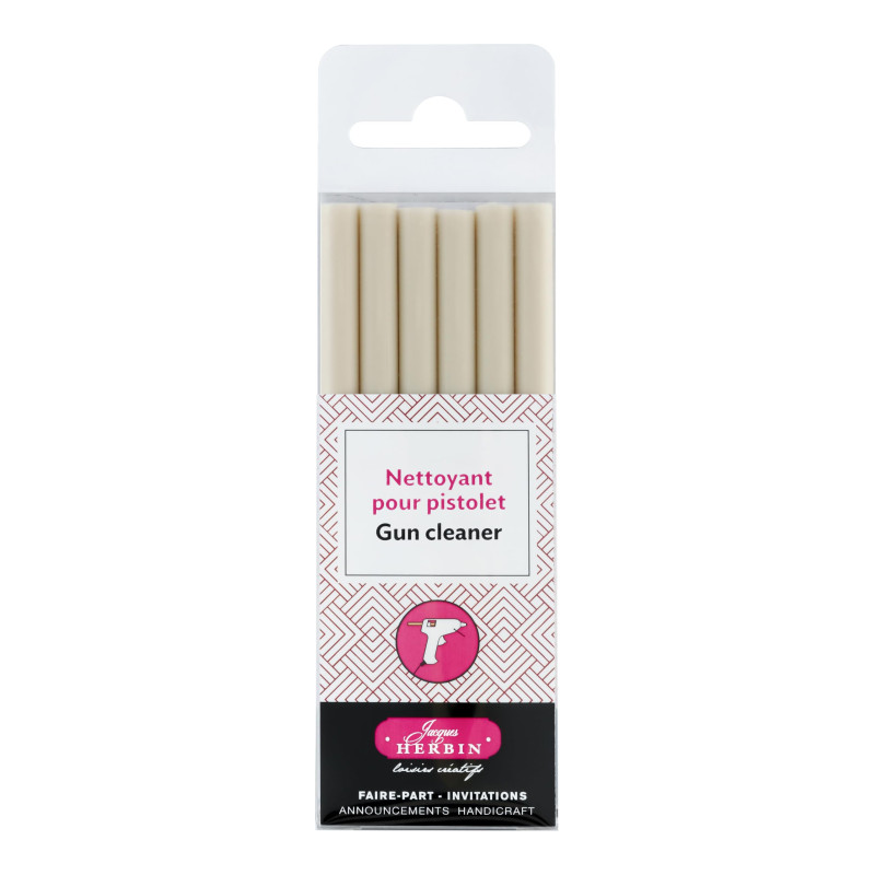 Herbin 35800T - Un paquet de 6 batons de cire pour nettoyage de votre pistolet à cire ,, ivoire Herbin 35800T - Un paquet de 6 batons de cire pour nettoyage de votre pistolet à cire ,, ivoire