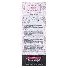 Herbin 35800T - Un paquet de 6 batons de cire pour nettoyage de votre pistolet à cire ,, ivoire
