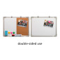 DOEWORKS Tableau Mixte 40 x 30cm Tableau Blanc Magnétique & Tableau en Liège, Double Face Tableaux d'affichage Mural pour Maison DOEWORKS Tableau Mixte 40 x 30cm Tableau Blanc Magnétique & Tableau en Liège, Double Face Tableaux d'affichage Mural pour Maison