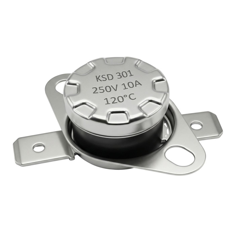 Lumonic Interrupteur thermique 120°C Contact NC 250V 10A Interrupteur de température thermostat KSD301 Bimétal Protection thermi Lumonic Interrupteur thermique 120°C Contact NC 250V 10A Interrupteur de température thermostat KSD301 Bimétal Protection thermi
