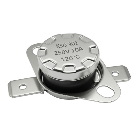 Lumonic Interrupteur thermique 120°C Contact NC 250V 10A Interrupteur de température thermostat KSD301 Bimétal Protection thermi