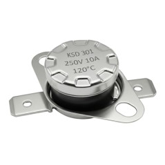 Lumonic Interrupteur thermique 120°C Contact NC 250V 10A Interrupteur de température thermostat KSD301 Bimétal Protection thermi