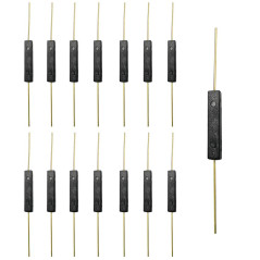 GTIWUNG 15 Pièces Interrupteur Reed, Reed Ouvert Interrupteur, Interrupteur Magnétique à Induction 2.5mm * 14mm, Reed Commutateu