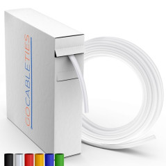 Gocableties - Mini Bobine de Gaine thermorétractable imperméable - Transparent - 1,2 mm x 12 m - Rapport de rétrécissement 2:1 -