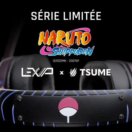 Lexip x Tsume - Casque Naruto Shippuden Madara - Prise Audio USB C - Commandes de contrôle du Volume et du Micro intégrées - Mic