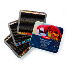 Derwent Chromaflow - Boîte de 72 Crayons de Couleurs, Mines Tendres de 3,5 mm, Faciles à Estomper, pour Dessin & Coloriage, Qual