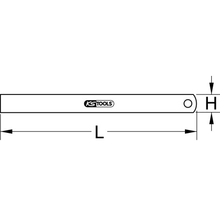 KS TOOLS 300.0112 Réglet semi-rigide en Inox 1000 x 30 mm Gris