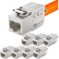 HB-DIGITAL 8x Module Keystone RJ45 CAT 6a Prise Réseau 10 Gbit/s STP Blindé AWG 22-24 Connexion LSA Sans Outil pour Câble Ethern HB-DIGITAL 8x Module Keystone RJ45 CAT 6a Prise Réseau 10 Gbit/s STP Blindé AWG 22-24 Connexion LSA Sans Outil pour Câble Ethern
