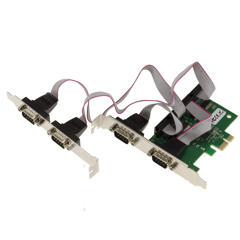 KALEA-INFORMATIQUE Carte contrôleur PCI Express PCIe Série RS232 4 Ports avec Chipset ASIX AX99100. avec équerres Low et High Pr KALEA-INFORMATIQUE Carte contrôleur PCI Express PCIe Série RS232 4 Ports avec Chipset ASIX AX99100. avec équerres Low et High Pr