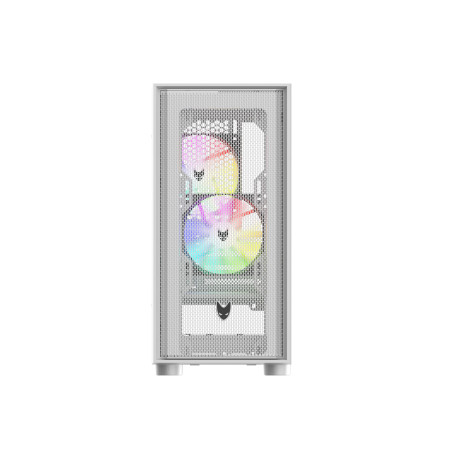 Boîtier PC Gaming Oversteel AERIS avec 2 Ventilateurs ARGB, Blanc