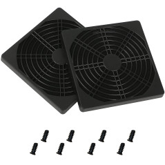 GELRHONR Ventilateur PC Filtre Grille 12 x 12 cm, Filtre à Poussière en PVC noir 122 mm Filtre de ventilateur d'ordinateur avec 
