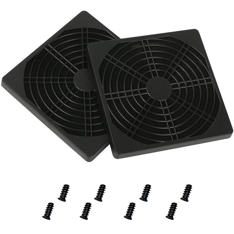 GELRHONR Ventilateur PC Filtre Grille 12 x 12 cm, Filtre à Poussière en PVC noir 122 mm Filtre de ventilateur d'ordinateur avec GELRHONR Ventilateur PC Filtre Grille 12 x 12 cm, Filtre à Poussière en PVC noir 122 mm Filtre de ventilateur d'ordinateur avec