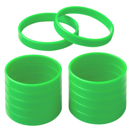 GOGO 12 Pièces Ensemble de Bracelets en Silicone pour Adulte - Bandes en Caoutchouc Assorties, Bijoux Cadeaux, Sport - KellyGree