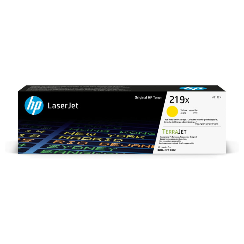 HP 219X Toner LaserJet Authentique Grande capacité Jaune