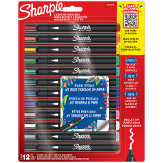 Sharpie Feutres acrylique | Pointe ogive | Feutres de coloriage adulte idéal pour coloriage mystèredessineretc. | Encre anti-bav