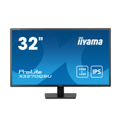 Iiyama Ecran 31,5 Noir 3ms Dalle IPS 2560x1440 100Hz 250 CD/m² 2xHDMI 1xDisplayPort 3xUSB HUB (3.2) HPs VESA 100x100 X3270QSU-B1
