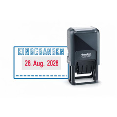 Trodat 4750/L1 Printy Tampon dateur avec plaque texte « Eingegangen » Noir (Version Allemande)