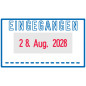 Trodat 4750/L1 Printy Tampon dateur avec plaque texte « Eingegangen » Noir (Version Allemande) Trodat 4750/L1 Printy Tampon dateur avec plaque texte « Eingegangen » Noir (Version Allemande)