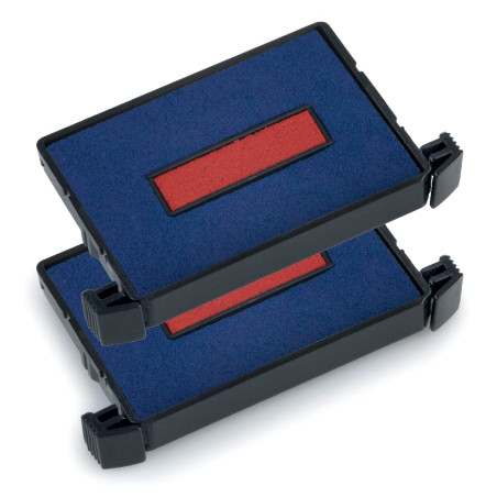 TRODAT Lot de 2 Cassettes encreur de rechange pour tampon 6/4750/2 Bicolore Bleu - Rouge