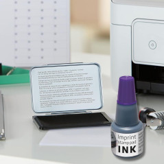 Imprint 7711 Recharge d'encre pour tampon encreur 9071M, 9072M, 9073M – 1 flacon de recharge 24 ml, violet, encre à base d'eau,