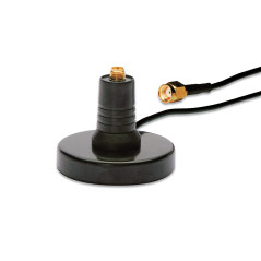 DIGITUS Embase d'antenne LAN sans Fil - pour Wi-FI 2,4 & 5 GHz - magnétique - connecteur RP-SMA - câble de 1,5m - Noir