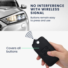 kwmobile Accessoire Clé de Voiture Compatible avec Renault Smart Key 4-Bouton (Keyless Go Uniquement) - Coque de Protection en S