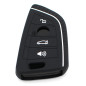 Finest-Folia Coque de Protection en Silicone pour Clé de Voiture 4 Boutons .Schwarz Weiß Finest-Folia Coque de Protection en Silicone pour Clé de Voiture 4 Boutons .Schwarz Weiß