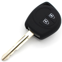 Finest-Folia Coque en Silicone pour clé de Voiture à 2 Boutons Noir