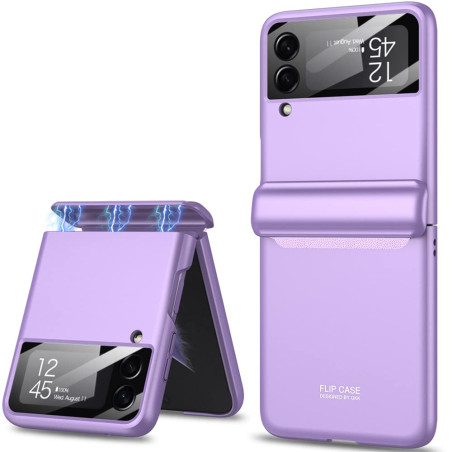Coque pour Samsung Galaxy Z Flip 4 Protection Intégrée de L'objectif de L'appareil Photo et Charnière Protection, Housse de Prot